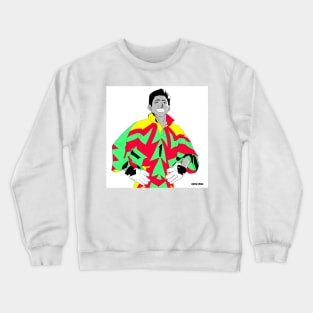 jorge campos the immortal goal keeper soccer player ecopop art Crewneck Sweatshirt